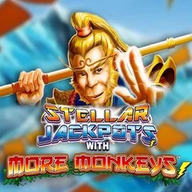 Official Jackpots logo: Stellar Jackpots with More Monkeys by Lightning Box Game at Casea Casino